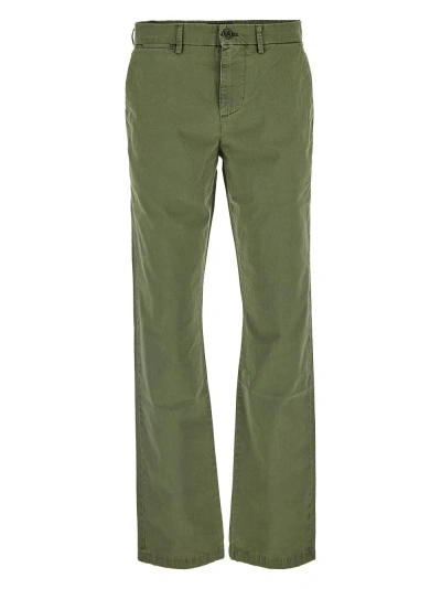 7 For All Mankind Straight Chino Trouser In Green