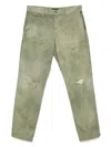 7 For All Mankind Denim Trousers With Belt Loops In Green