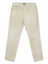 7 For All Mankind Denim Trousers With Belt Loops In Neutral