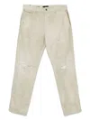 7 For All Mankind Denim Trousers With Belt Loops In Neutral