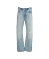 7 For All Mankind Straight-cut Denim Jeans In Gray