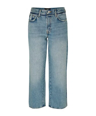 7 For All Mankind Straight Jeans In Blue