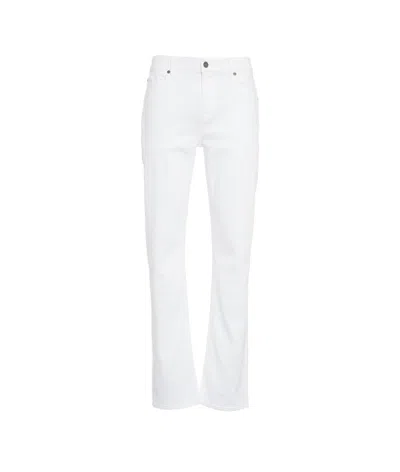 7 For All Mankind Straight Jeans 'the Straight Plan' In White
