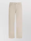 7 For All Mankind Straight Jeans With Belt Loops And Pockets In Gold