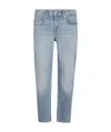 7 For All Mankind Tailored Slim Fit Trousers Pockets In Blue