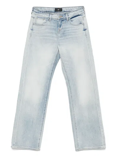7 For All Mankind Straight-leg Jeans In Blue