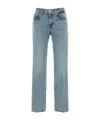 7 For All Mankind Calle Low-rise Straight Jeans In Blue