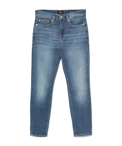 7 For All Mankind Straight-leg Jeans In Blue