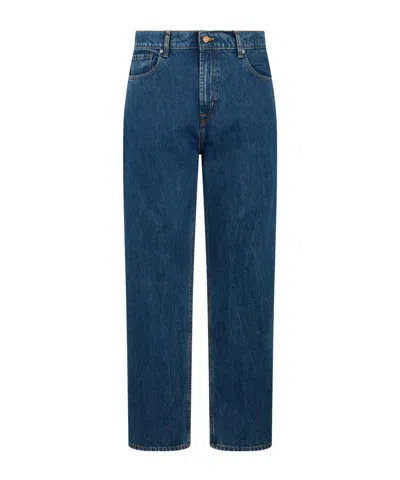 7 For All Mankind Straight Leg Jeans In Blue