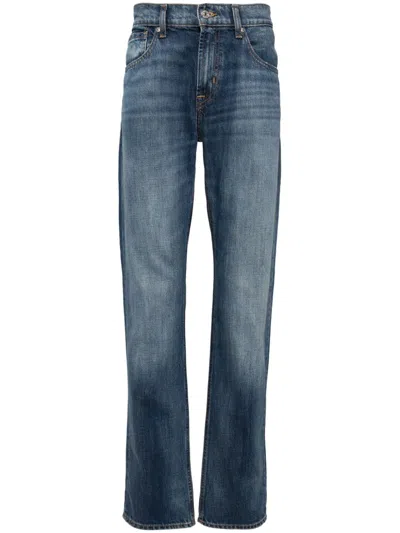 7 For All Mankind Straight-leg Jeans In Blue