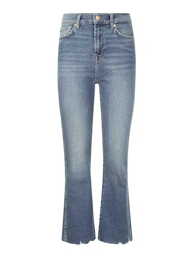 7 For All Mankind Straight Leg Jeans In Dark Blue