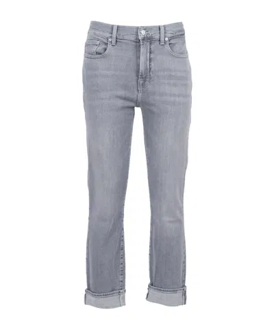 7 For All Mankind Straight-leg Jeans In Gray