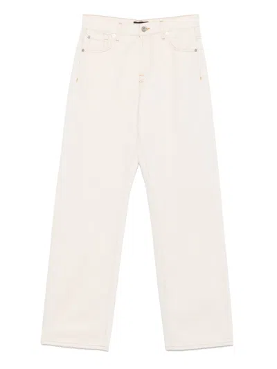 7 For All Mankind Straight-leg Jeans In Neutral