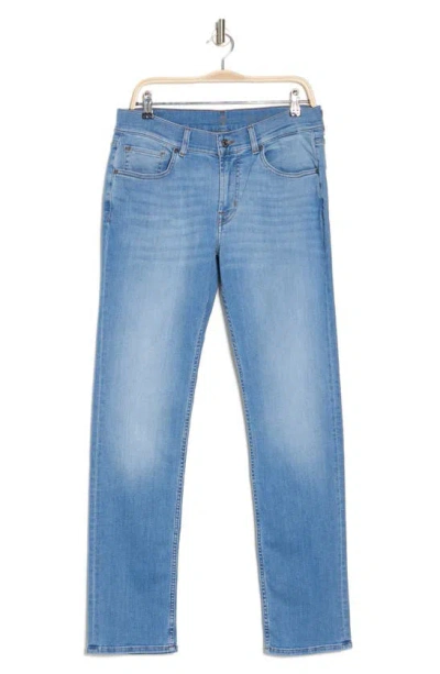 7 For All Mankind Straight Leg Jeans In Pacific Blue