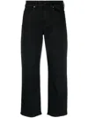 7 For All Mankind Straight-leg Jeans In Schwarz
