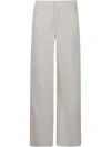 7 For All Mankind Ventilated Linen Wide-leg Jeans With Five Pockets In Weiss