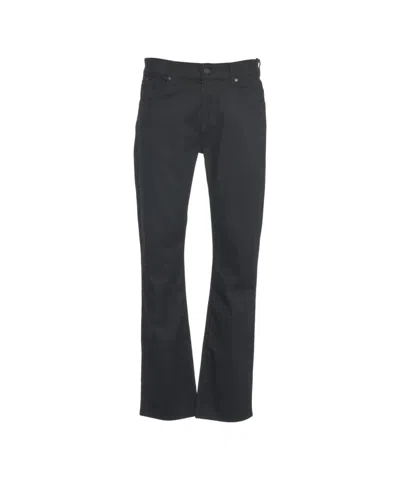 7 For All Mankind Straight Leg Jeans With Classic Waist In Black