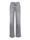 7 For All Mankind Straight-leg Jeans With Slightly Flared Hem In Gray