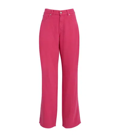 7 For All Mankind Straight-leg Tess Jeans In Pink