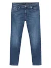 7 For All Mankind Elastam Slim Tapered Jeans In Blue
