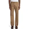 7 For All Mankind Straight Leg Twill Carpenter Chinos In Brown