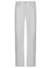 7 For All Mankind Straight-leg White Trousers In White