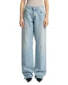 7 For All Mankind Straight Trouser High Rise Jeans In Bleach In Bleach