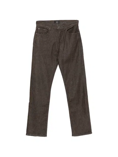 7 For All Mankind Straight-leg Five-pocket Jeans In Brown