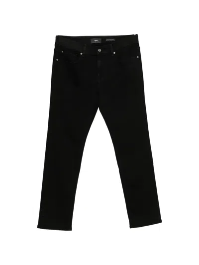 7 For All Mankind Straight-leg Jeans In Black