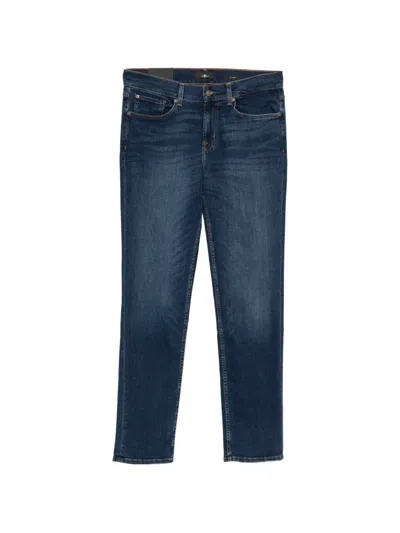7 For All Mankind Straight-leg Jeans In Blue
