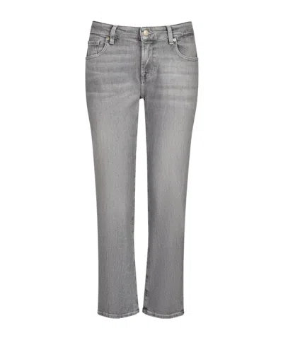 7 For All Mankind Straight-leg Jeans In Brown