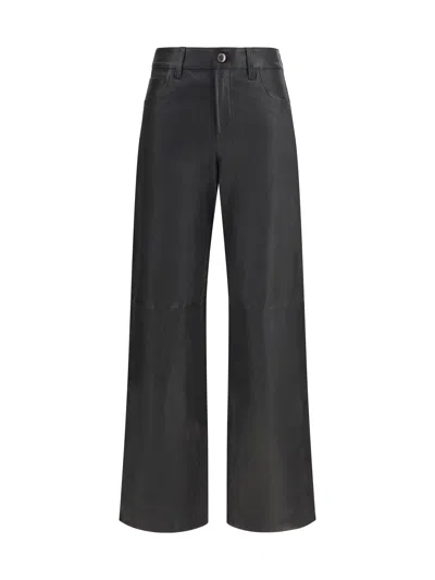 7 For All Mankind Straight-leg Leather Pants In Animal Print