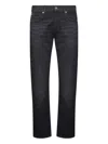 7 For All Mankind Strech-cotton Jeans In Black