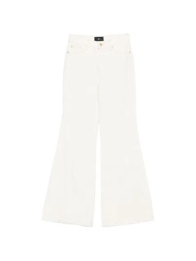 7 For All Mankind Stretch Cotton Jeans In White