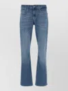 7 For All Mankind Blue Bootcut Solid Jeans In Black