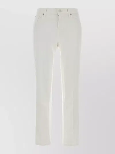 7 For All Mankind Stretch Denim Calie Jeans Belt Loops Pockets In Neutral