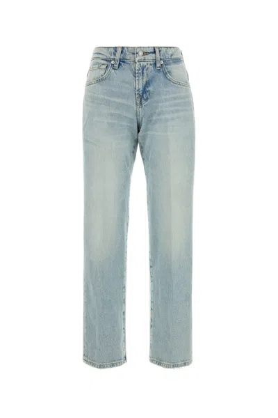 7 FOR ALL MANKIND STRETCH DENIM CALIE STRAIGHT JEANS