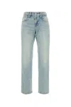 7 For All Mankind Stretch Denim Calie Straight Jeans In Lightblue