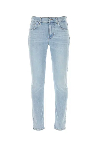 7 For All Mankind Stretch Denim Slimmy Tapered Jeans In Lightblue