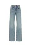 7 For All Mankind Womens Amuse Me Lotta Flared Straight-leg Mid-rise Stretch-denim Blend Jeans In Lightblue