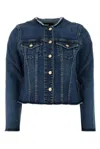 7 For All Mankind Vicky Denim Jacket Frayed Hem