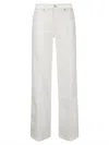 7 For All Mankind Denim Trousers With Belt Loops In White