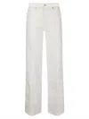 7 For All Mankind Wide Leg Jeans With Back Pockets And Belt Loops In White