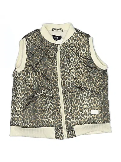 Pre-owned 7 For All Mankind Kids' Sweater Vest In Gold