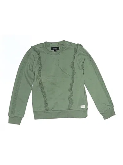 Pre-owned 7 For All Mankind Kids' Sweatshirt In Green