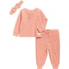 7 For All Mankind Sweatshirt, Joggers & Headband Set In Pink