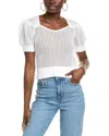 7 For All Mankind Sweetheart Sweater In White
