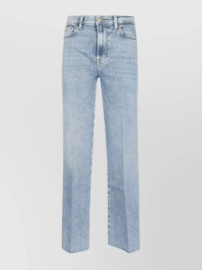 7 FOR ALL MANKIND TAILORED DENIM TROUSERS STITCHING CONTRAST