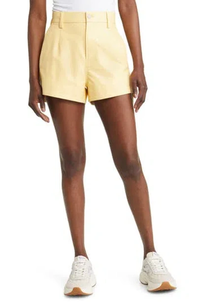 7 For All Mankind Tailored Slouch Faux Leather Shorts In Jojoba