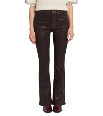 7 For All Mankind Tailorless High Rise Skinny Bootcut Jeans In Brown